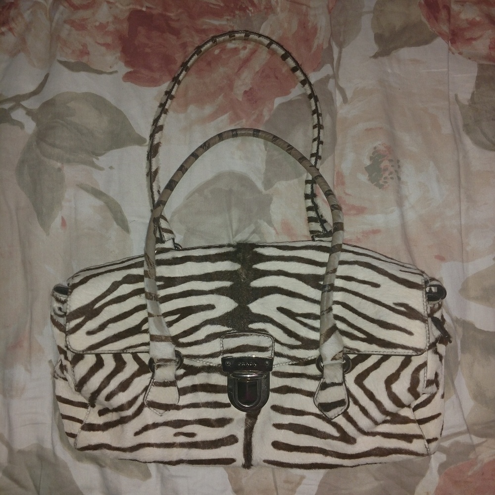 Authentic Prada calf hair handbag